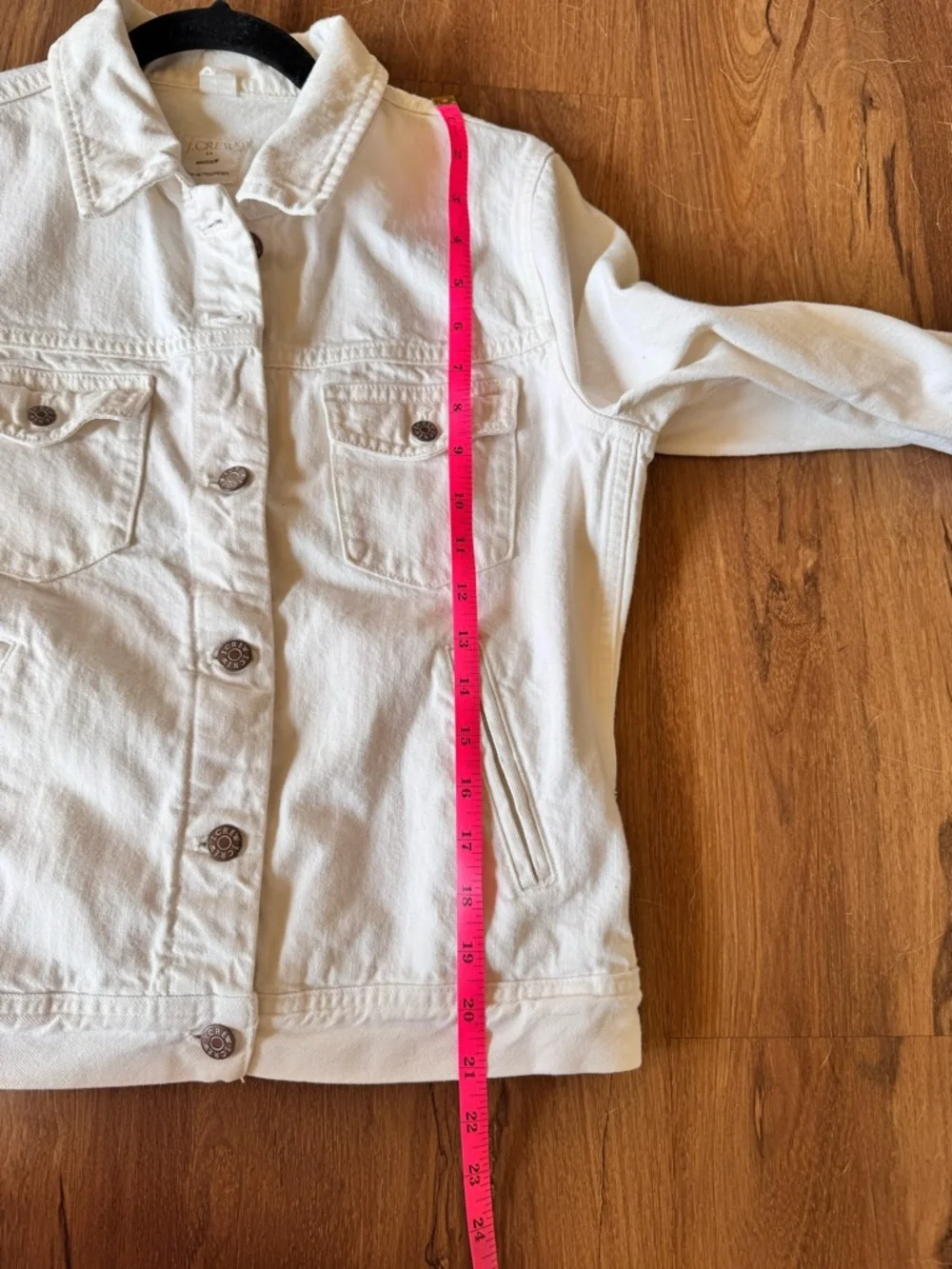 J. Crew White Denim Jacket Jacket Size Medium
